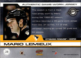2001-02 Mario Lemieux Pacific GAME-WORN JERSEY 17/110 #28 Pittsburgh Penguins