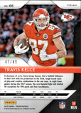 2018 Travis Kelce Panini Prizm PURPLE POWER PRIZM 47/49 #105 Kansas City Chiefs