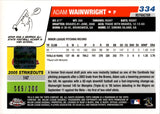 2006 Adam Wainwright Topps Chrome BLACK REFRACTOR ROOKIE AUTOGRAPH 5/200 RC AUTO #334 St. Louis Cardinals