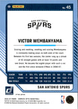 2024-25 Victor Wembanyama Panini Donruss Optic PINK HYPER PRIZM #45 San Antonio Spurs 2