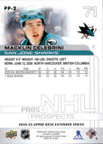 2024-25 Macklin Celebrini Upper Deck EXTENDED SERIES PROS & PROSPECTS ROOKIE RC #PP-2 San Jose Sharks