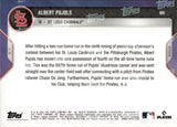 2022 Albert Pujols Topps NOW BLUE 34/49 HITS 697 CAREER HOMER #881 St. Louis Cardinals
