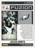 2025 Jalen Hurts Panini Luminance FUZION ORANGE 96/100 #1 Philadelphia Eagles