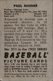 1952 Paul Minner Bowman #211 Chicago Cubs BV$15