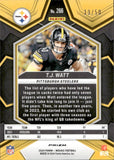 2024 T.J. Watt Panini Mosaic No Huddle NATIONAL PRIDE PURPLE PRIZM 10/50 #266 Pittsburgh Steelers