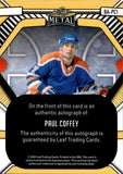 2025 Paul Coffey Leaf Metal Legends GREEN PRISMATIC AUTO 2/3 AUTOGRAPH #BA-PC1 Edmonton Oilers