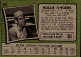 1971 Rollie Fingers Topps #384 Oakland A's BV$80