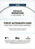 2025 Brendan Donovan Topps Finest BLUE REFRACTOR AUTOGRAPH 45/99 AUTO #FA-BD St. Louis Cardinals