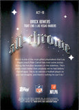 2025 Brock Bowers Topps Chrome ALL-CHROME TEAM AQUA REFRACTOR 129/199 #ACT-10 Las Vegas Raiders