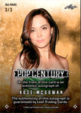 2025 Rose McGowan Leaf Pop Century BLUE AUTO 3/3 AUTOGRAPH #BA-RMG Charmed