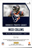 2021 Nico Collins Panini Phoenix ROOKIE PHOTO SHOOT AUTOGRAPH JERSEY PURPLE 23/50 RC AUTO #RJA-NCO Houston Texans