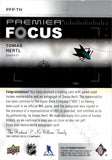 2023-24 Tomas Hertl Upper Deck Premier PREMIER FOCUS PATCH AUTOGRAPH 33/75 AUTO #PFP-TH San Jose Sharks