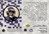 1999 Randy Moss Upper Deck MVP GAME-USED SOUVENIRS FOOTBALL #RM-S Minnesota Vikings