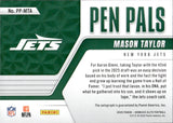 2025 Mason Taylor Panini Donruss Elite PEN PALS PURPLE INK ROOKIE AUTOGRAPH RC AUTO #PP-MTA New York Jets