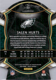 2020 Jalen Hurts Panini Select CONCOURSE DIE-CUT TRI-COLOR PRIZM ROOKIE RC #50 Philadelphia Eagles