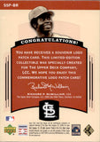 2004 Lou Brock Upper Deck Sweet Spot Classic SOUVENIR LOGO PATCH 136/230  #SSP-BR St. Louis Cardinals *SURFACE DAMAGE*