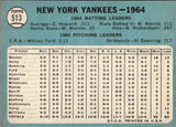 1965 Topps #513 New York Yankees