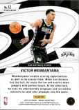 2023-24 Victor Wembanyama Panini Mosaic GIVE AND GO SILVER MOSAIC PRIZM ROOKIE RC #12 San Antonio Spurs