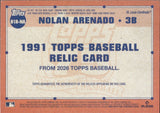 2026 Nolan Arenado Topps 1991 DESIGN RELIC GAME-USED MEMORABILIA JERSEY #91R-NA St. Louis Cardinals