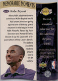 1997-98 Kobe Bryant Upper Deck MEMORABLE MOMENTS #4 Los Angeles Lakers 1