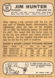 1968 Jim Hunter Topps #385 Oakland A's