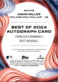 2024 Aidan Miller Bowman's Best BEST OF 2024 AUTOGRAPH AUTO #B24-AM Philadelphia Phillies