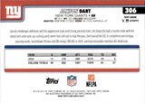 2025 Jaxson Dart Topps Chrome PULSAR REFRACTOR ROOKIE RC #306 New York Giants