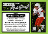 2025 Kevin "KC" Concepcion Leaf Optichrome 2026 MOCK DRAFT PINK LAVA AUTOGRAPH 6/8 AUTO #MA-KC1 NC State Wolfpack