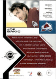 2002-03 Joe Sakic Pacific GAME-WORN JERSEY #11 Colorado Avalanche