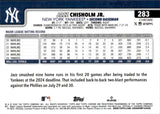 2025 Jazz Chisholm Jr. Topps Chrome ORANGE REFRACTOR 25/25 #283 New York Yankees
