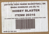 2026 Panini Donruss WNBA Basketball Hobby Blaster, 20 Box Case