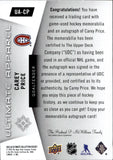 2025-26 Carey Price Upper Deck Ultimate Collection ULTIMATE APPAREL 17/25 PATCH STICK PATCH #UA-CP Montreal Canadiens