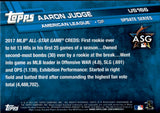 2017 Aaron Judge Topps UPDATE SERIES ALL-STAR GAME ROOKIE RC #US166 New York Yankees