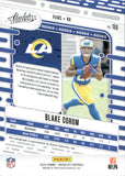 2024 Blake Corum Panini Absolute ROOKIE ORANGE MOSAIC AUTOGRAPH RC AUTO 33/75 #168 Los Angeles Rams