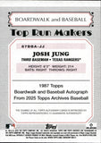2025 Josh Jung Topps Archives BOARDWALK AND BASEBALL AUTOGRAPH AUTO #87BBA-JJ Texas Rangers