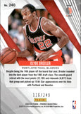 2023-24 Clyde Drexler Panini Phoenix ORANGE ICE 116/249 #240 Portland Trail Blazers