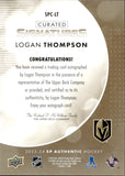 2023-24 Logan Thompson Upper Deck SP Authentic CURATED SIGNATURES AUTO 278/299 AUTOGRAPH #SPC-LT Vegas Golden Knights