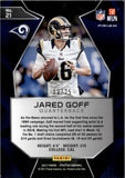 2017 Jared Goff Panini Spectra NEON GREEN PRIZM 13/25 #21 Los Angeles Rams