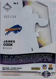 2023 James Cook Panini Illusions ILLUSIONISTS RED 5/199 #5 Buffalo Bills