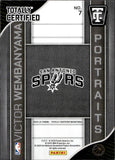 2024-25 Victor Wembanyama Panini Totally Certified PORTRAITS MIRROR #7 San Antonio Spurs