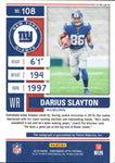 2019 Darius Slayton Panini Contenders Optic ROOKIE TICKET AUTOGRAPH AUTO RC #108 New York Giants