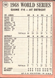 1969 Topps 1968 WORLD SERIES SPECIAL GAME 4 BROCK'S LEAD-OFF HR STARTS CARDS' ROMP #165 St. Louis Cardinals Detroit Tigers 3