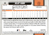 2026 Heliot Ramos Topps SERIES 1 TOPPS 75TH ANNIVERSARY LOGO FOIL 47/75 #8 San Francisco Giants
