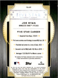 2022 Joe Ryan Topps Five Star ROOKIE AUTOGRAPH RC AUTO #FSA-JRY Minnesota Twins 1