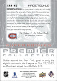 2022-23 Haiden Guhle Upper Deck Premier SUPER ROOKIES AUTO PATCH 59/99 RC AUTOGRAPH #SAR-HG Montreal Canadiens