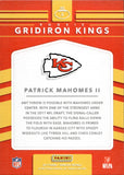 2017 Patrick Mahomes Panini Donruss ROOKIE GRIDIRON KINGS RC #2 Kansas City Chiefs