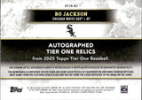 2025 Bo Jackson Topps Tier One AUTOGRAPHED RELICS 13/20 GAME-USED JERSEY AUTO #AT1R-BJ Chicago White Sox