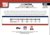 2025 Cam Skattebo Topps Chrome TOPPS LOGO REFRACTOR ROOKIE RC #331 New York Giants