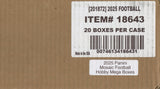 2025 Panini Mosaic Football Hobby, 20 Mega Box Case