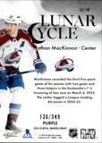 2025-26 Nathan MacKinnon SkyBox Metal Universe LUNAR CYCLE PURPLE 136/349 #LC-18 Colorado Avalanche